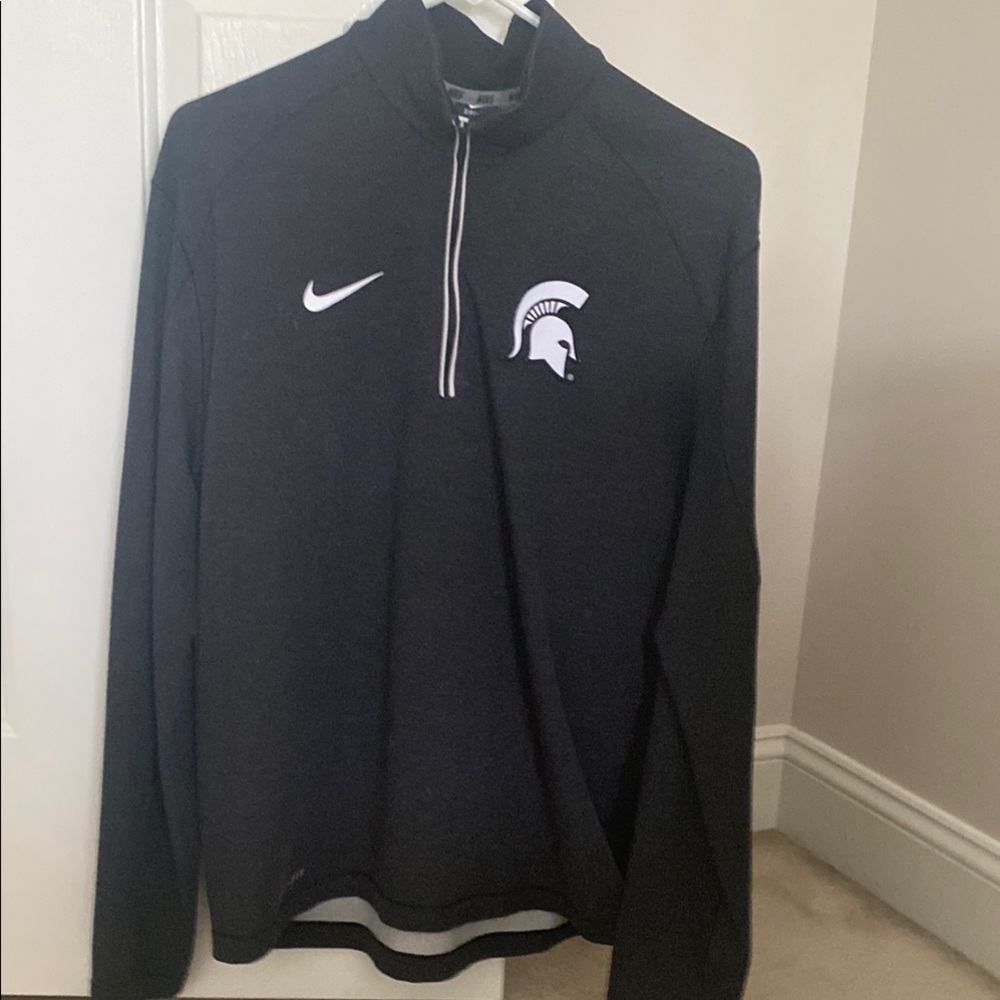 Nike Black Half-Zip Michigan State Size Med